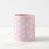 Kinder Schattige Bunny Rabbit Paasroze harten Mok (Midden)