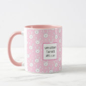 Kinder Schattige Bunny Rabbit Paasroze harten Mok (Links)