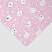 Kinder Schattige Bunny Rabbit Paasroze harten Tissuepapier (Detail)