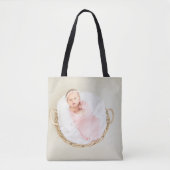 Kinder Schattige Bunny Rabbit Paasroze harten Tote Bag (Voorkant)