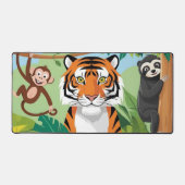 Kinder schattige dieren Oerwoud tijgeraapvogel Bureaumat (Voorkant)