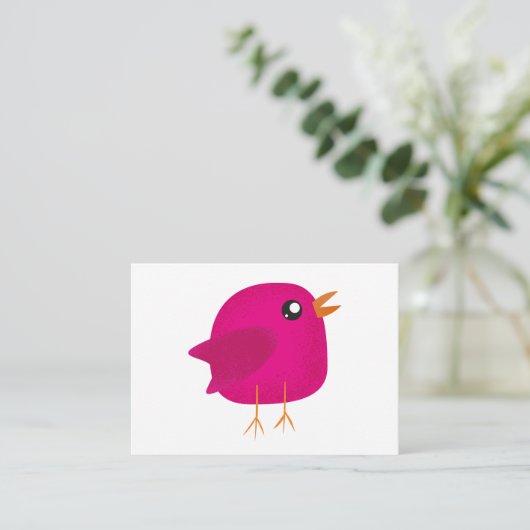 Kinder schattige geboorte informatiekaartje (Staand voorkant)