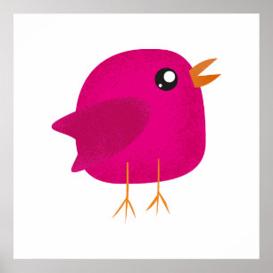 Kinder schattige geboorte poster