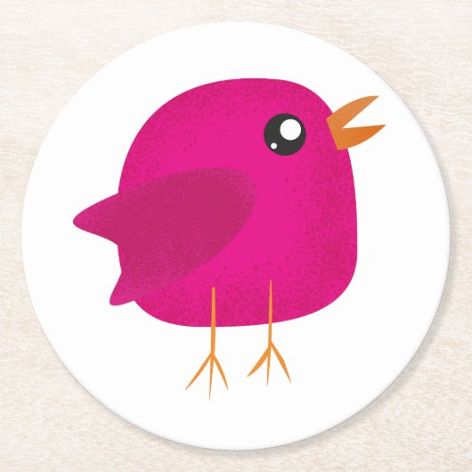 Kinder schattige geboorte ronde kartonnen onderzetter (Voorkant)