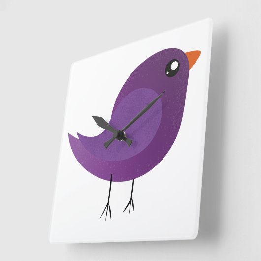 Kinder schattige geboorte vierkante klok (Hoek)