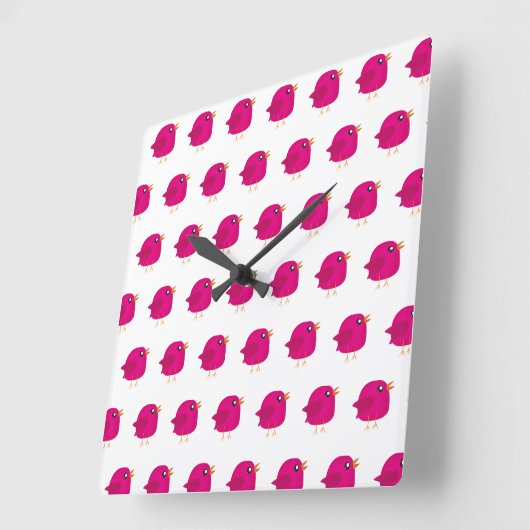 Kinder schattige geboorte vierkante klok (Hoek)