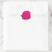 Kinder schattige geboorte vierkante sticker (Tas)