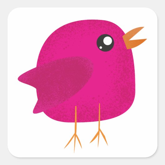 Kinder schattige geboorte vierkante sticker (Voorkant)