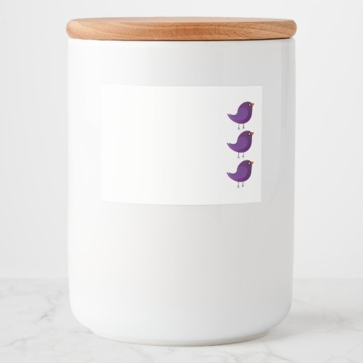 Kinder schattige geboorte voedselcontainer etiket (Voorkant)