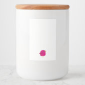 Kinder schattige geboorte voedselcontainer etiket (Voorkant)