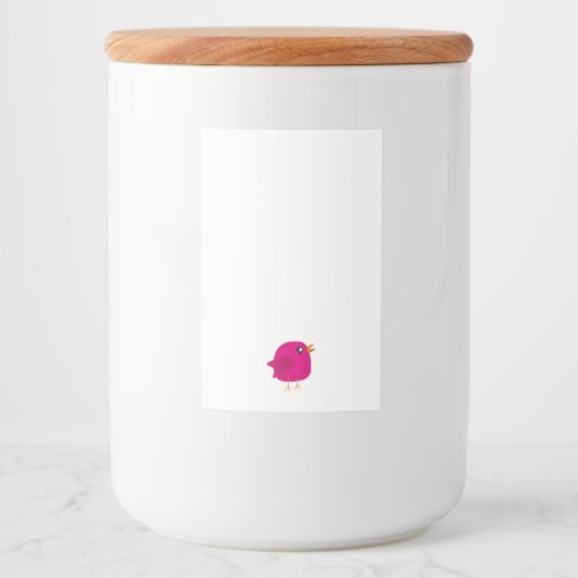 Kinder schattige geboorte voedselcontainer etiket (Voorkant)