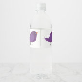 Kinder schattige geboorte waterfles etiket (Achterkant)