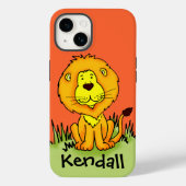 Kinder schattige leeuw oranje Case-Mate iPhone case (Achterkant)
