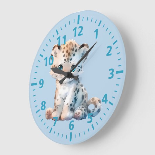 Kinder schattige luipaard bruine crème grote klok (Hoek)