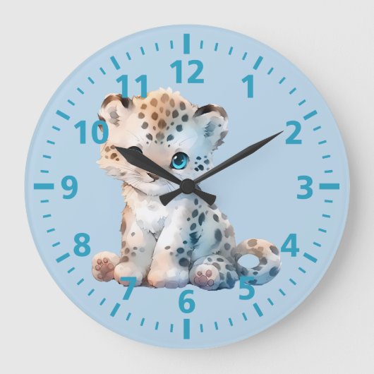 Kinder schattige luipaard bruine crème grote klok (Voorkant)