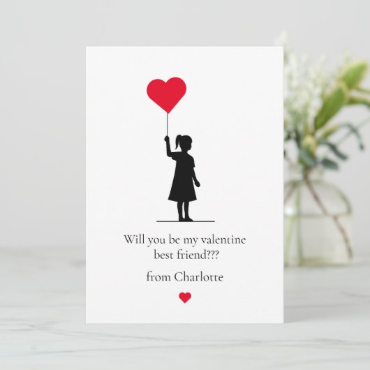 kinder schattige moderne eenvoudige minimale valen feestdagenkaart (Staand voorkant)