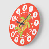 Kinder schattige schildpad oranje groene klok (Hoek)