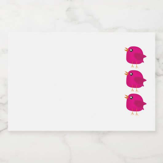 Kinder schattige vogel voedselcontainer etiket (Enkel label)