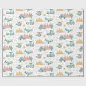 Kinder Schattigee auto | Verjaardagstransport voor Cadeaupapier (Vlak)