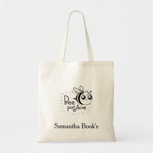 Kinder Schattigee bij Be Positive Library Bag Tote Bag (Voorkant)
