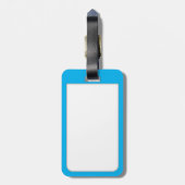 Kinder Schattigee blauwe vis Bagagelabel (Achterkant verticaal)