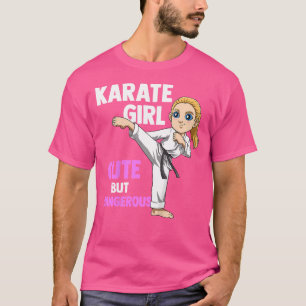 Kinder Schattigee Blonde Karate Meisje T-shirt