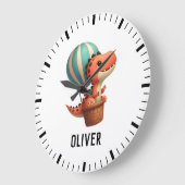 Kinder Schattigee Dino vliegen in een heteluchtbal Grote Klok (Hoek)