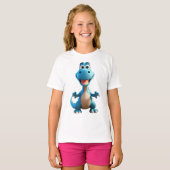 Kinder Schattigee dinosaurus T-shirt (Voorkant volledig)