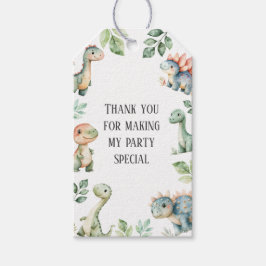 Kinder Schattigee dinosaurus thema verjaardagsfees Cadeaulabel