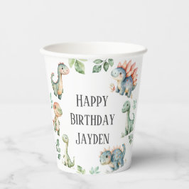 Kinder Schattigee dinosaurus thema verjaardagsfees Papieren Bekers