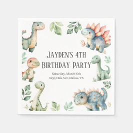Kinder Schattigee dinosaurus thema verjaardagsfees Servet
