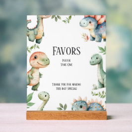 Kinder Schattigee Dinosaurus Thema Verjaardagsguns Acryl Bord