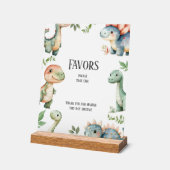 Kinder Schattigee Dinosaurus Thema Verjaardagsguns Acryl Bord (Hoek)
