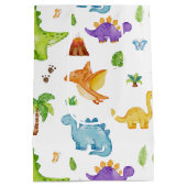 Kinder Schattigee dinosauruspatroon Medium Cadeauzakje (Achterkant)