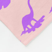 Kinder Schattigee dinosaurussen roze fleece deken (Hoek)