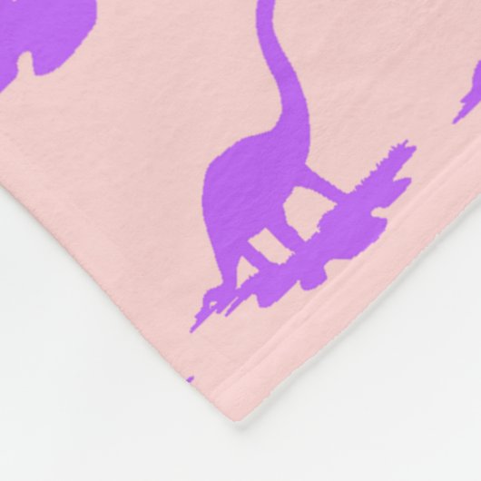 Kinder Schattigee dinosaurussen roze fleece deken (Hoek)