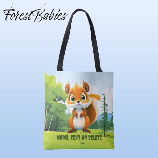 Kinder Schattigee eekhoorn bos dierlijke Cartoon G Tote Bag