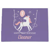 Kinder Schattigee Eenhoorn Gepersonaliseerde Verja Groot Cadeauzakje (Voorkant)