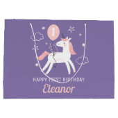 Kinder Schattigee Eenhoorn Gepersonaliseerde Verja Groot Cadeauzakje (Achterkant)