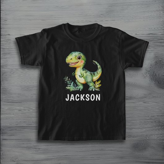 Kinder Schattigee gepersonaliseerde dinosaurus T-shirt