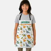 Kinder Schattigee gepersonaliseerde dinosauruspatr Schort (Insitu)