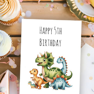 Kinder Schattigee gepersonaliseerde dinosaurusverj Kaart