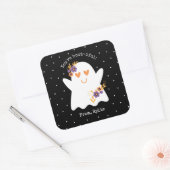 Kinder Schattigee Halloween Ghost Square Sticker (Envelop)