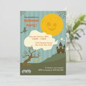 Kinder Schattigee  Halloween Party Kaart (Staand voorkant)