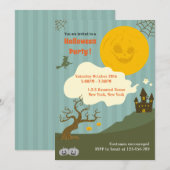 Kinder Schattigee  Halloween Party Kaart (Voorkant / Achterkant)