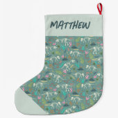 Kinder Schattigee Jurassic Dinosaur Fossil Boys Grote Kerstsok (Achterkant)