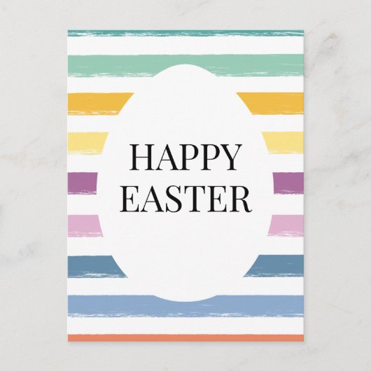 Kinder Schattigee Kleurrijke Happy Easter Egg Mode Feestdagenkaart (Voorkant)