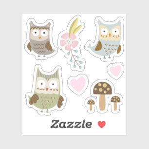 Kinder Schattigee kleurrijke uilen #3 Sticker