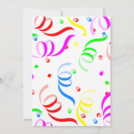 Kinder Schattigee Kleurrijke Verjaardag Kaart (Achterkant)