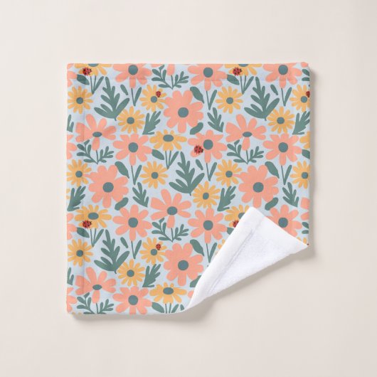 kinder Schattigee Ladybug Polka dot Daisy Flower P Bad Handdoek (Wasdoekje)